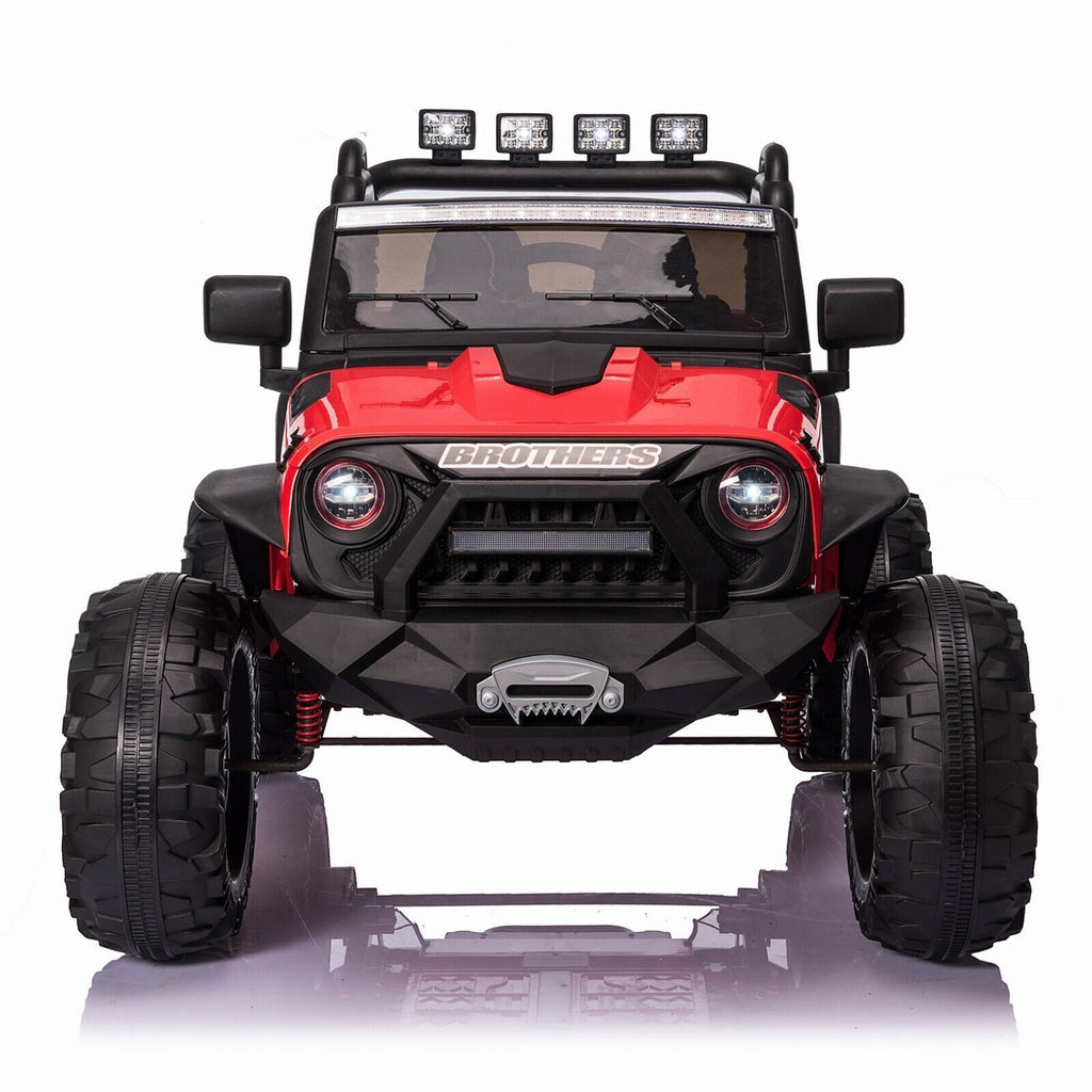 2-Seater 24V Electric Ride-On Truck with Bluetooth and Remote Control for Kids