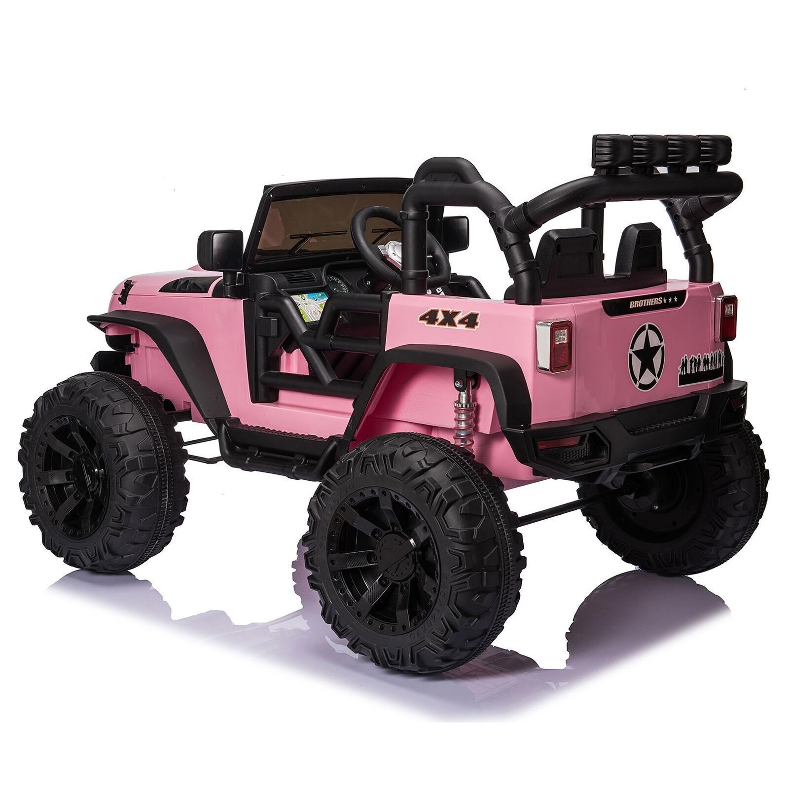 2-Seater 24V Electric Ride-On Truck with LED Lights, MP3 Player, and 3 Speed RC Control