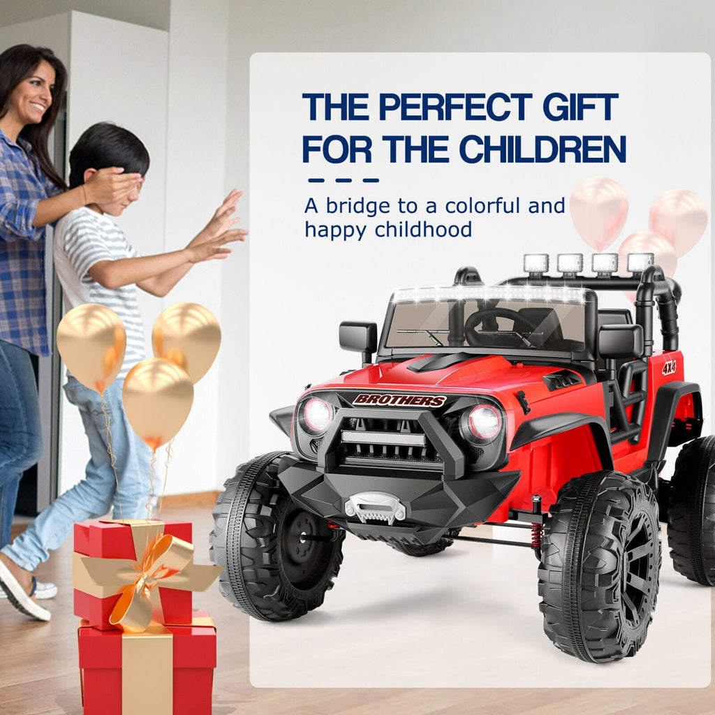 2-Seater 400W Electric Ride-On Toy Truck for Kids with Remote Control and Music - 24V
