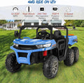 2-Seater Electric Ride-On Car with Dump Bed Truck and 6 Wheels - 24V Battery Powered Toy for Kids