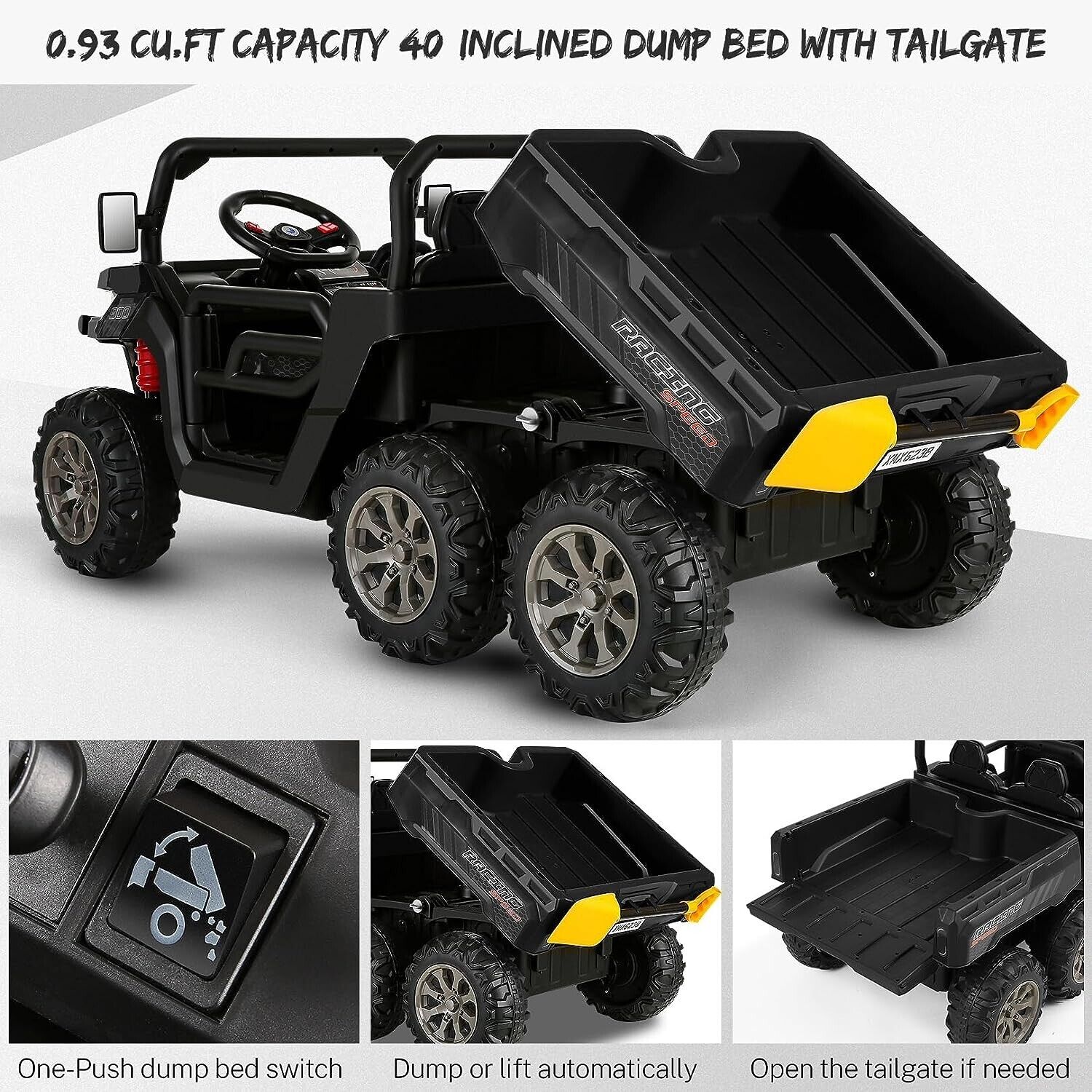 2-Seater Electric Dump Truck UTV with 24V Power and Dump Bed