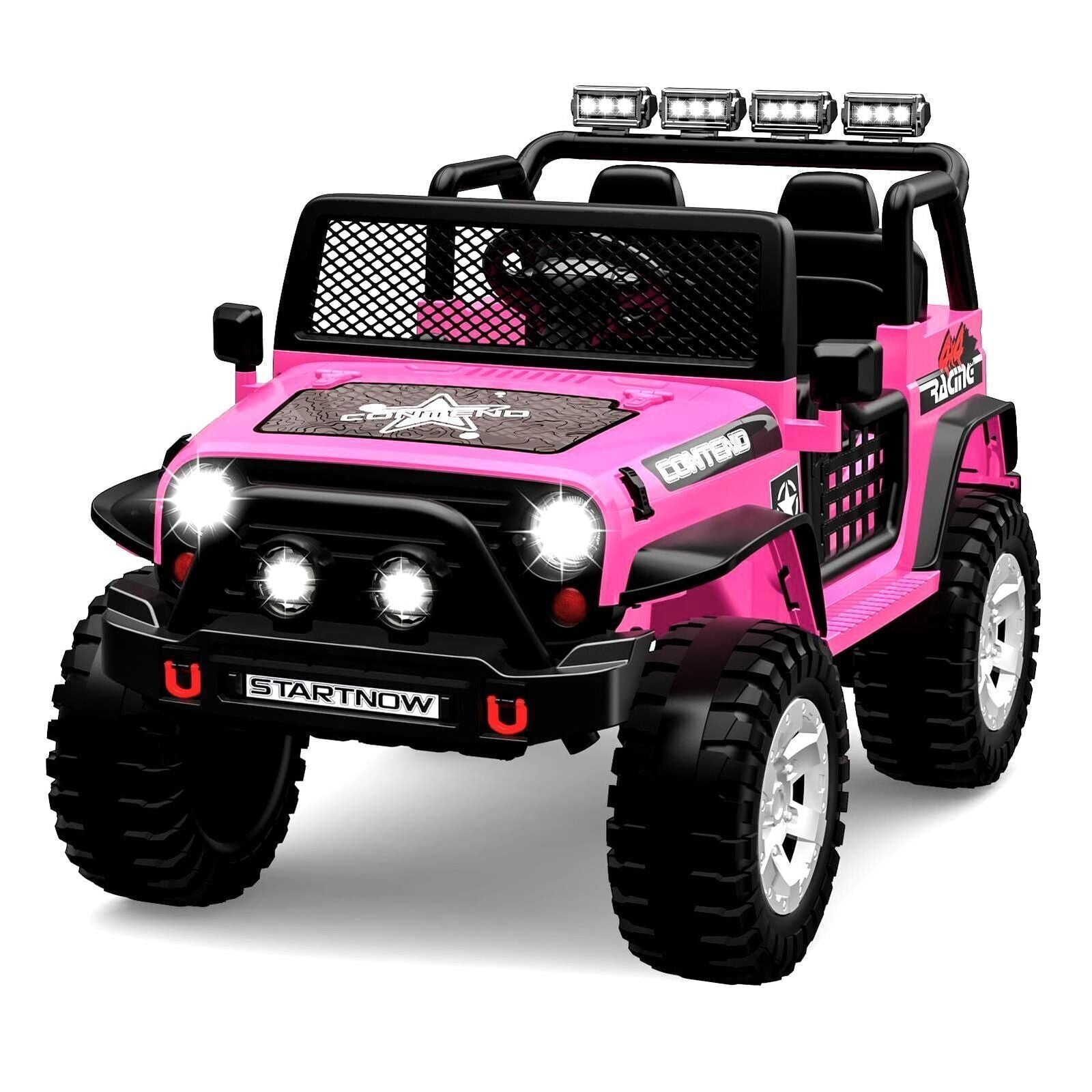 2-Seater Electric Kids Ride-On Car with LED Lights and MP3 Player - Perfect Xmas Gift!