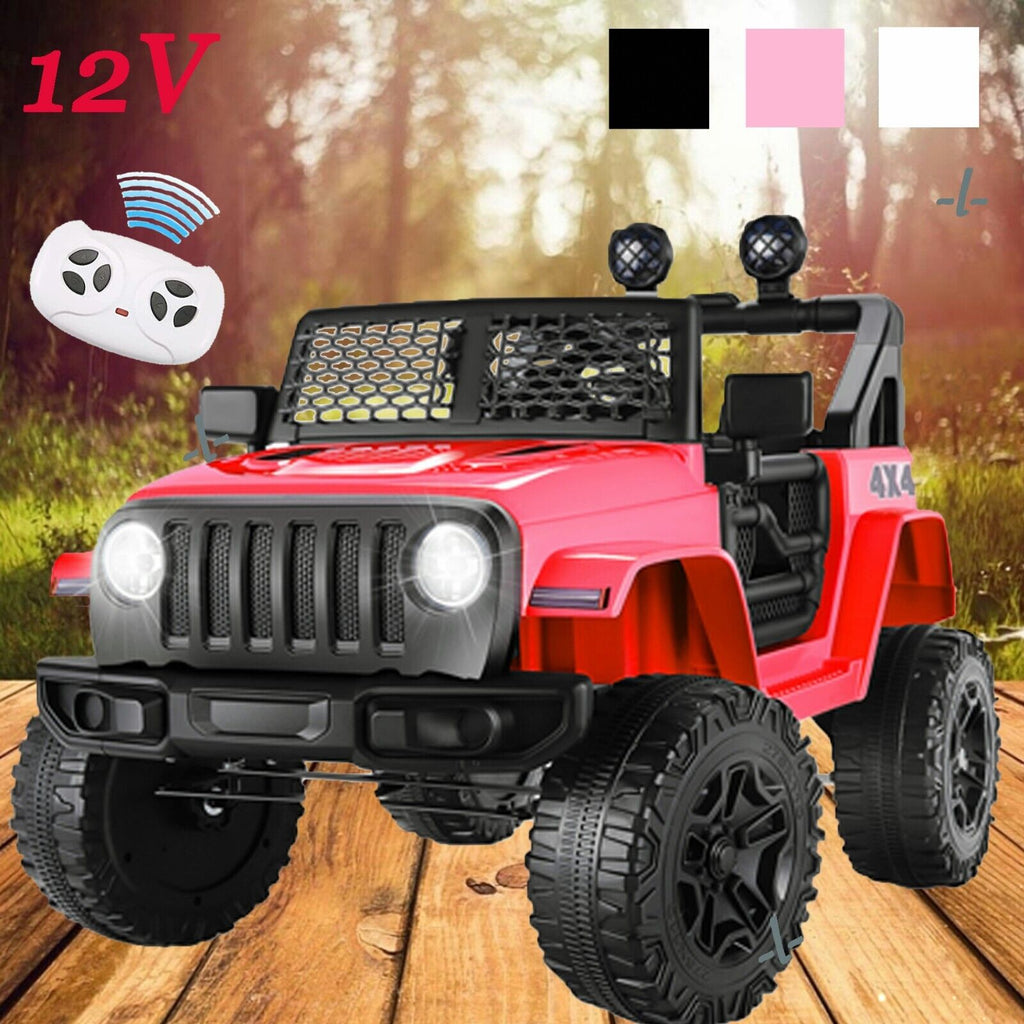 2-Seater Electric Ride-On Car for Kids with Remote Control, MP3 Player, and LED Lights - 12V Battery Powered Toy Truck
