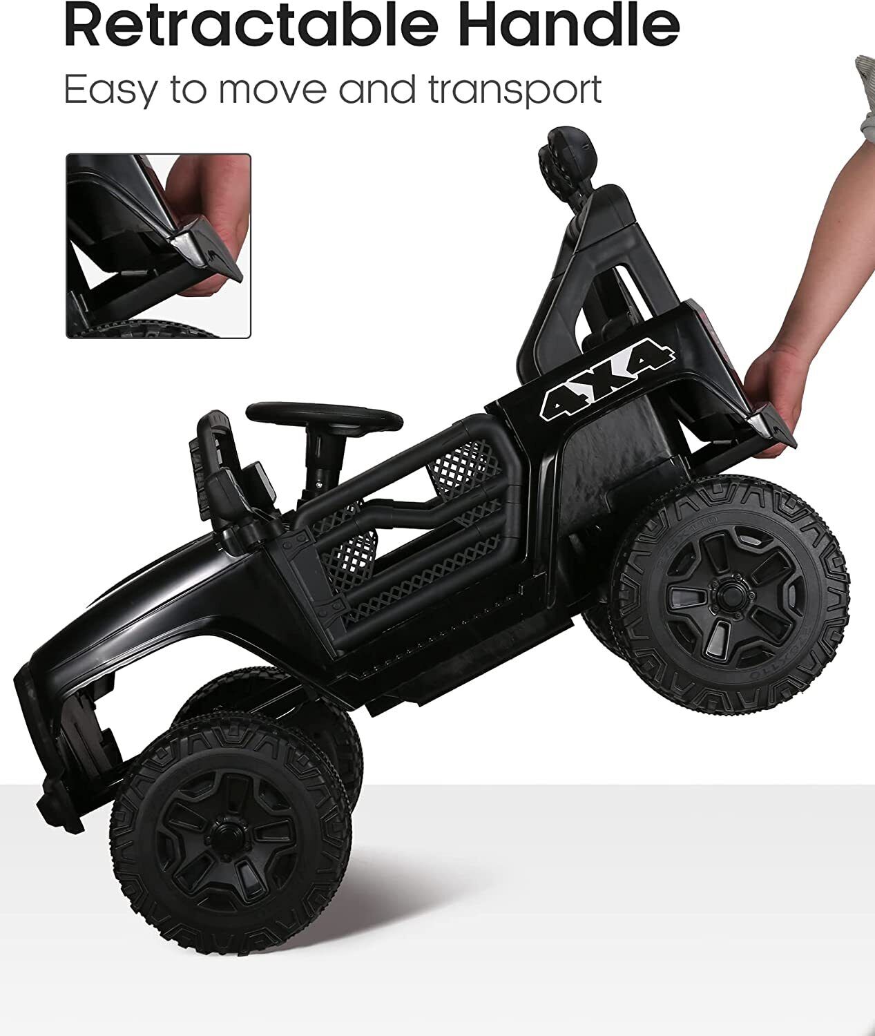 2-Seater 12V Ride On Truck Toy for Kids with Parent Remote and LED Lights