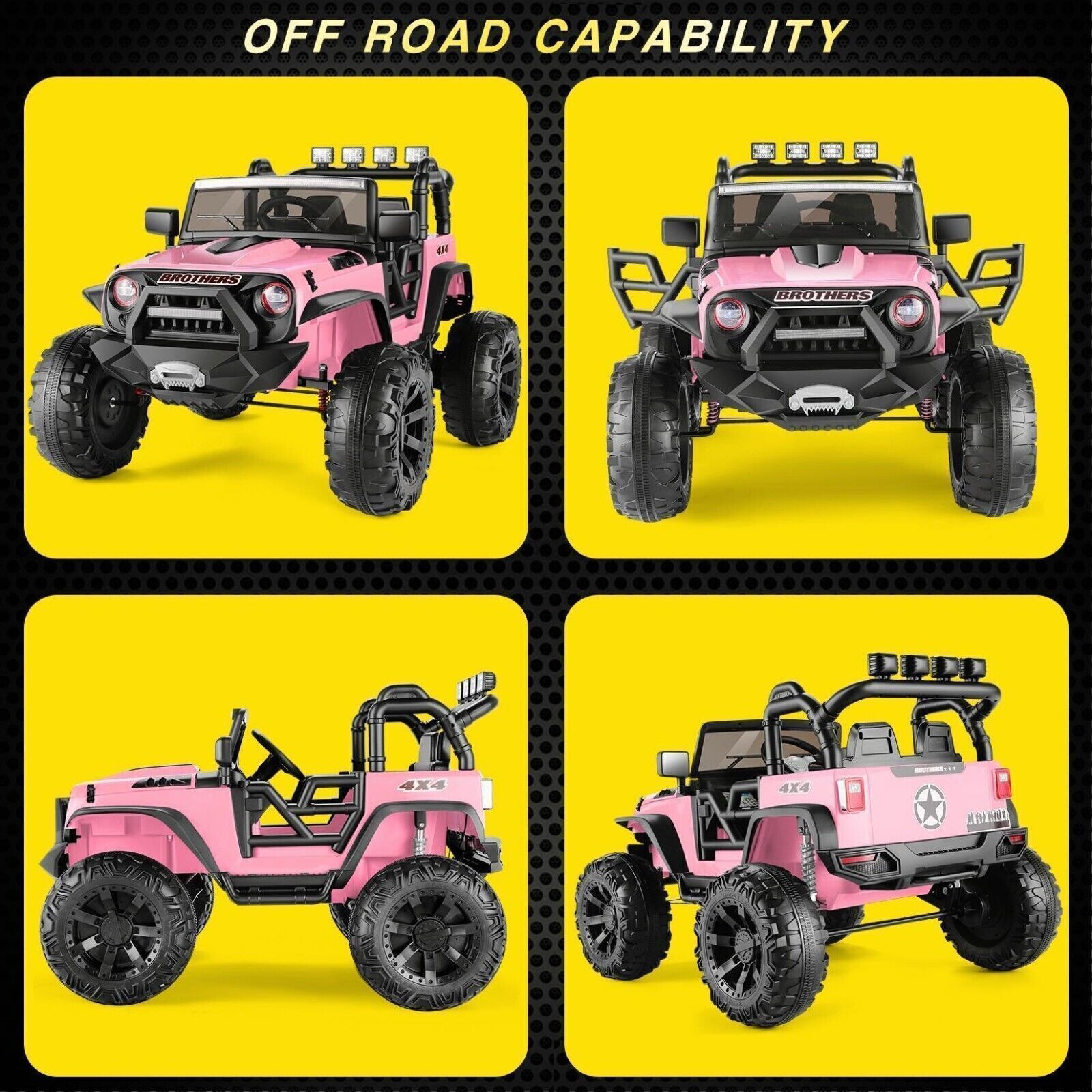 2-Seater Electric Ride-On Jeep for Kids with Remote Control - Perfect Gift for Young Adventurers!