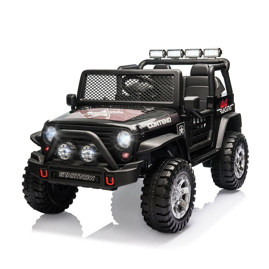 2-Seater Electric Ride On Jeep Toy with USB, Bluetooth, and Remote Control for Kids (12V)