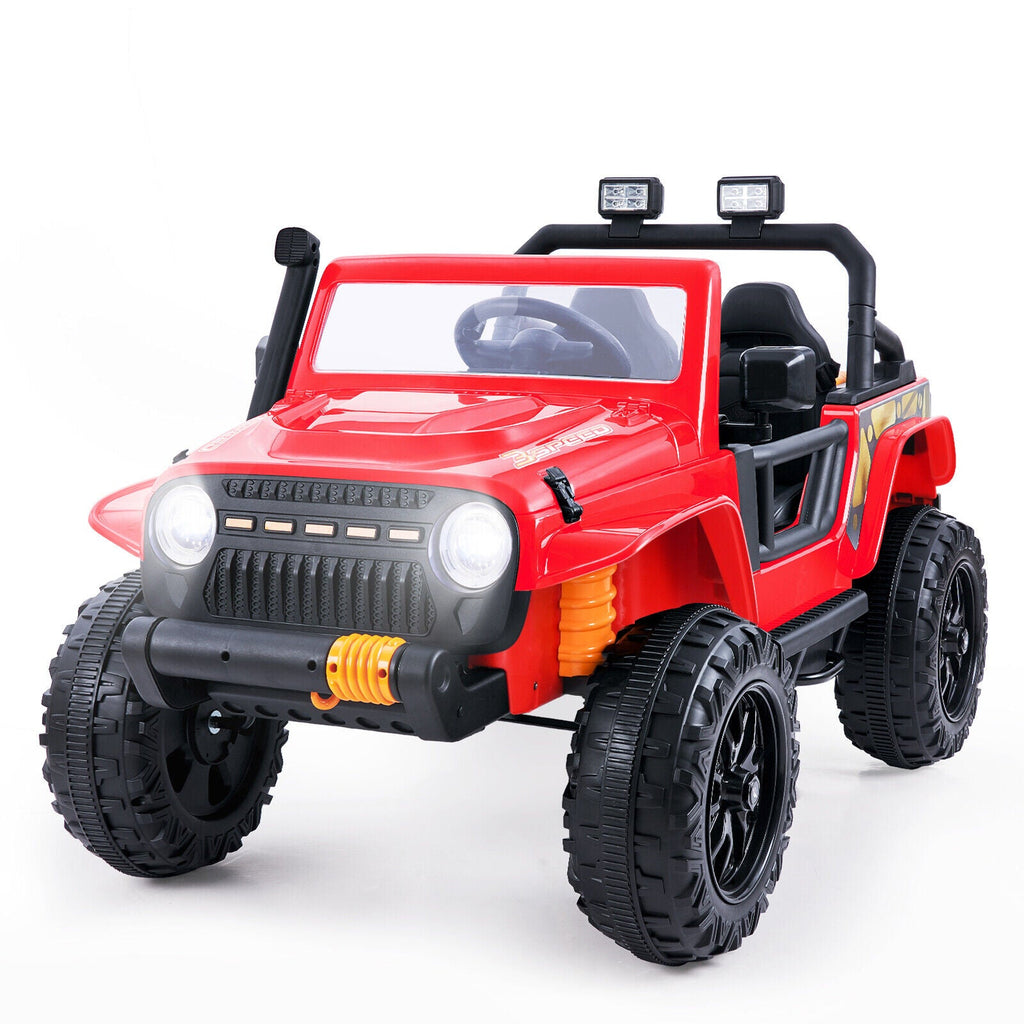 Parent-Child Ride-On Truck with Remote Control, FM Radio, and Bluetooth - 12V