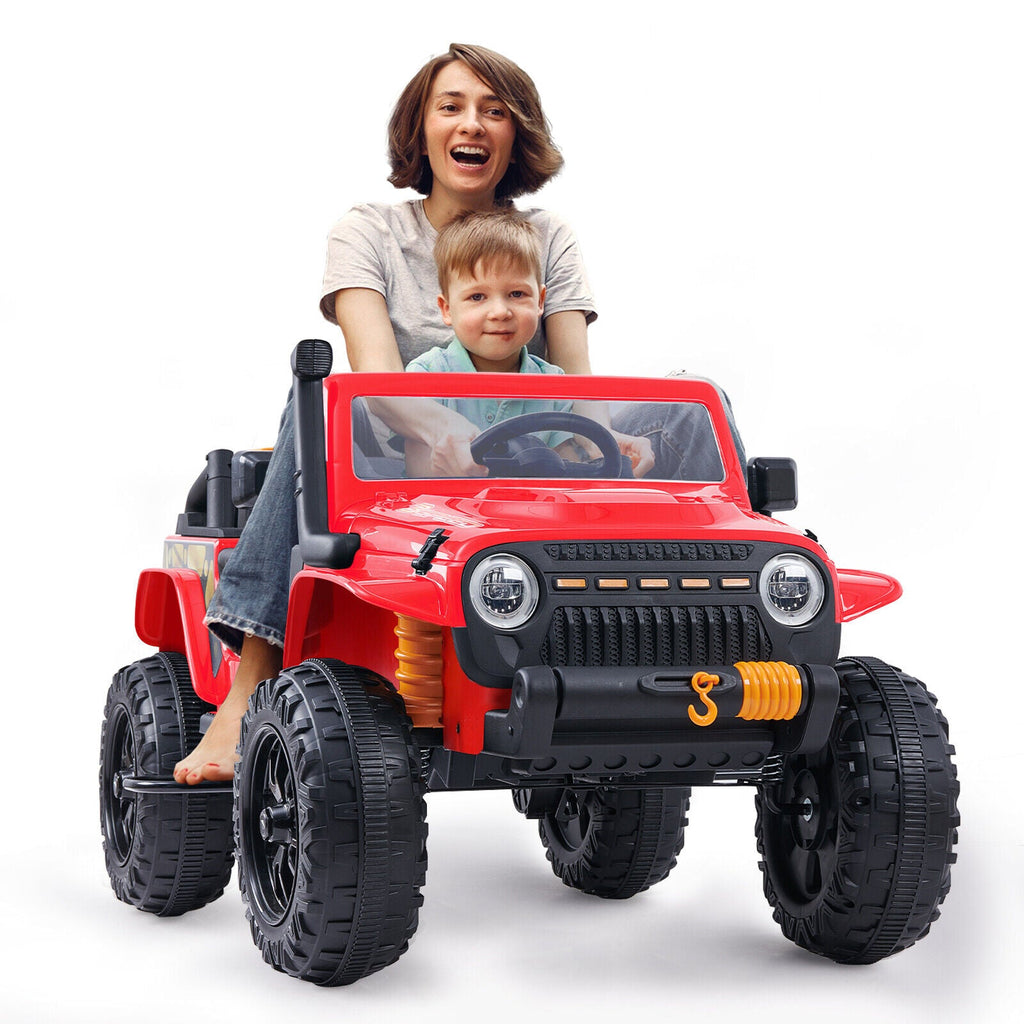 Parent-Child Electric Car with Remote Control and MP3 Player - 12V Kids Ride-On Truck