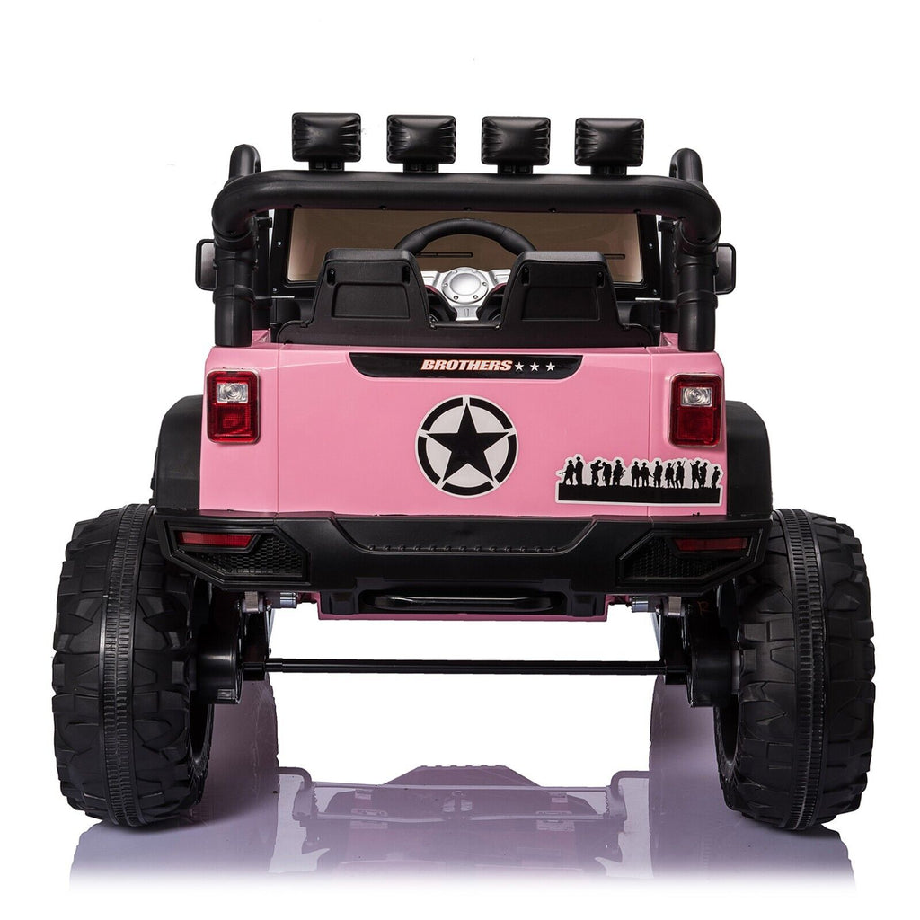 2-Seater Electric Ride-On Jeep with MP3 Player and Remote Control for Kids - 24V LED Toy Car