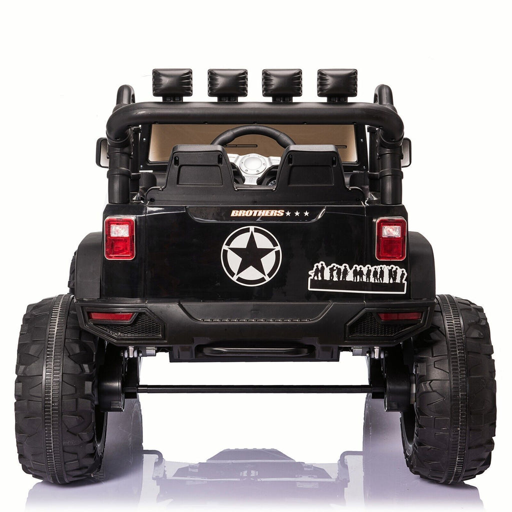 2-Seater 24V Kids Ride-On Truck with Remote Control, LED Lights, and 3-Speed Options