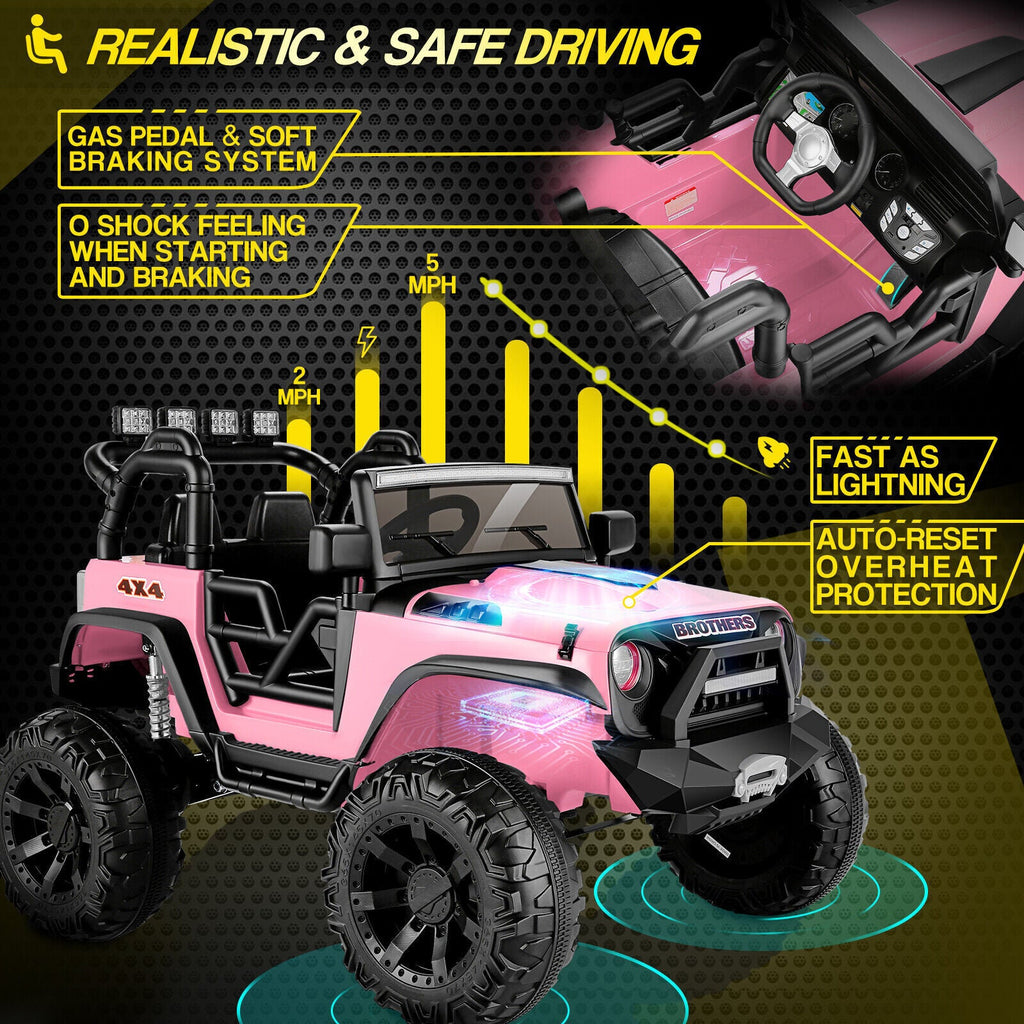 2-Seater 24V Electric Ride-On Truck with Bluetooth and Remote Control - 400W Power for A+ Fun!