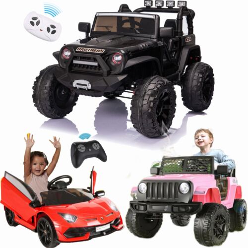 2-Seater Electric Ride-On Truck for Kids with Bluetooth, LED Lights, and Music