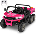 2-Seater Electric Truck Tractor for Kids with Dump Bed and 3 Speeds - 24V