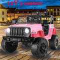 Electric 12V Kids Car with Remote Control - 4 Wheel Ride-On Toy in Pink