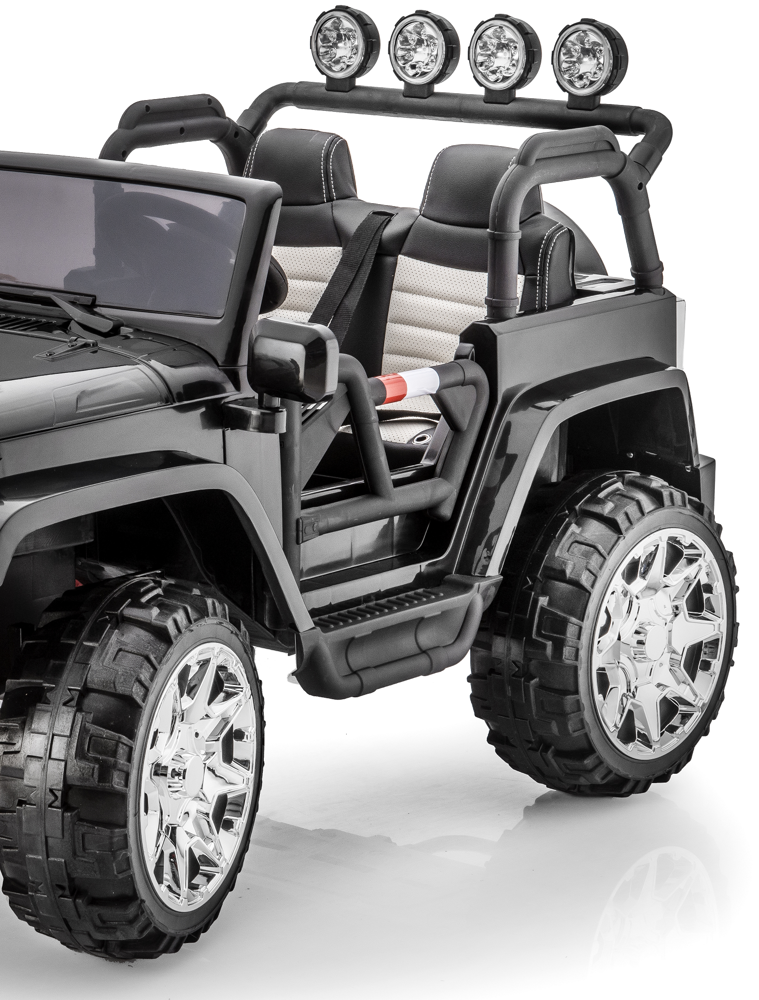 24 Volt 2 Seater 4x4 Electric Ride On Jeep Style Rubber Tires Fully Loaded Truck UTV ATV For Kids W/Magic Cars® Wireless Parental Control
