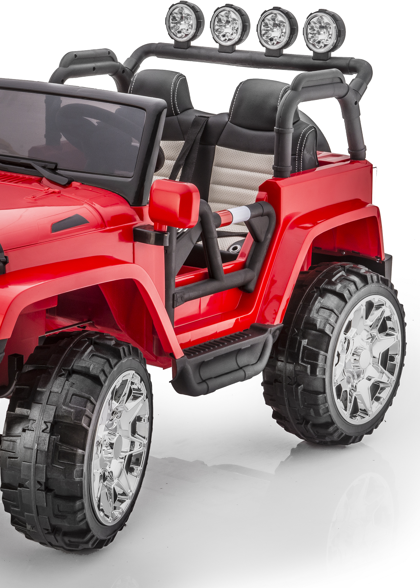 2 Seater 24 Volt 4x4 Electric Ride On Jeep Style Rubber Tires Fully Loaded Truck ATV UTV For Kids W/Magic Cars® Wireless Parental Control