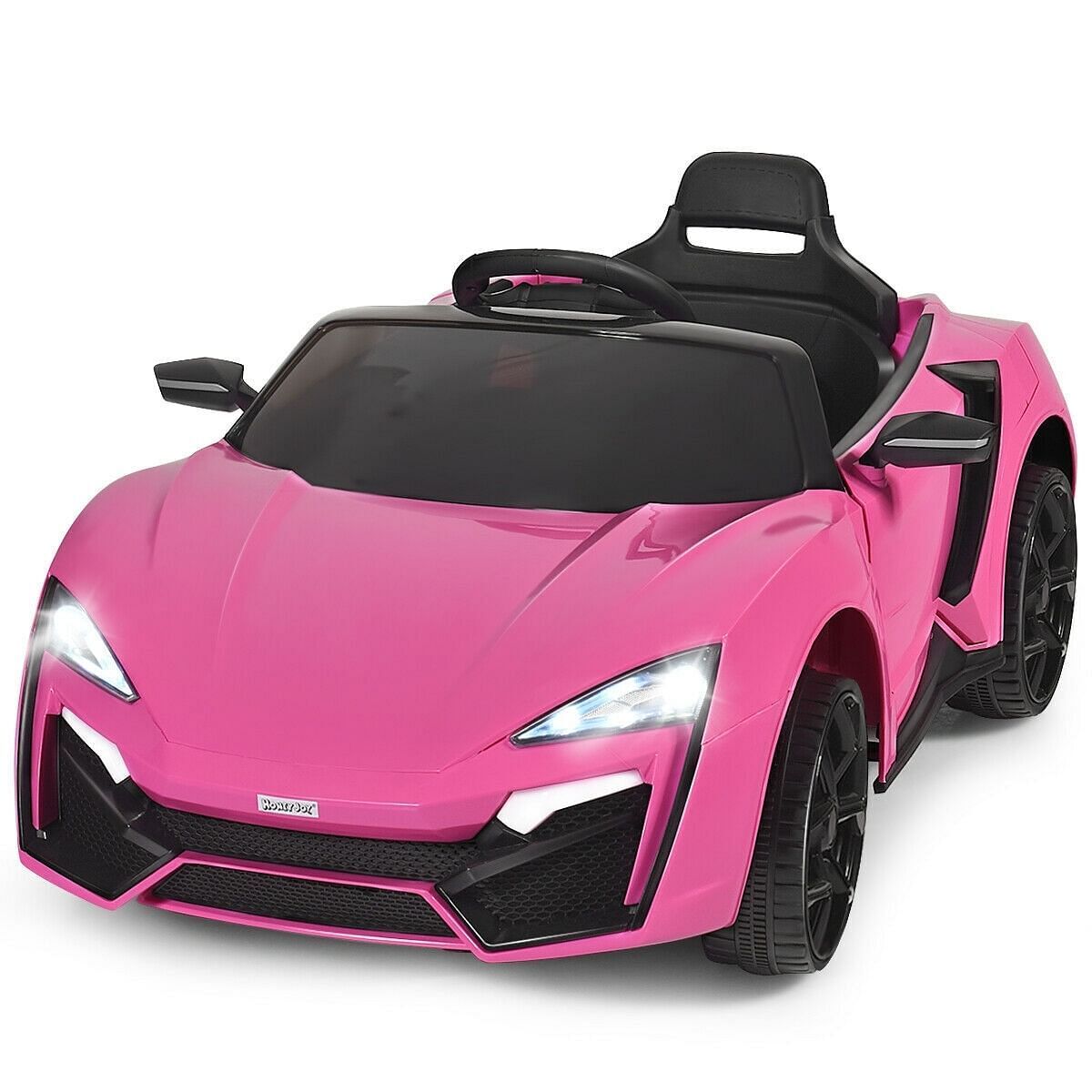 2.4G RC Electric Vehicle with Lights in Pink Color - 12V