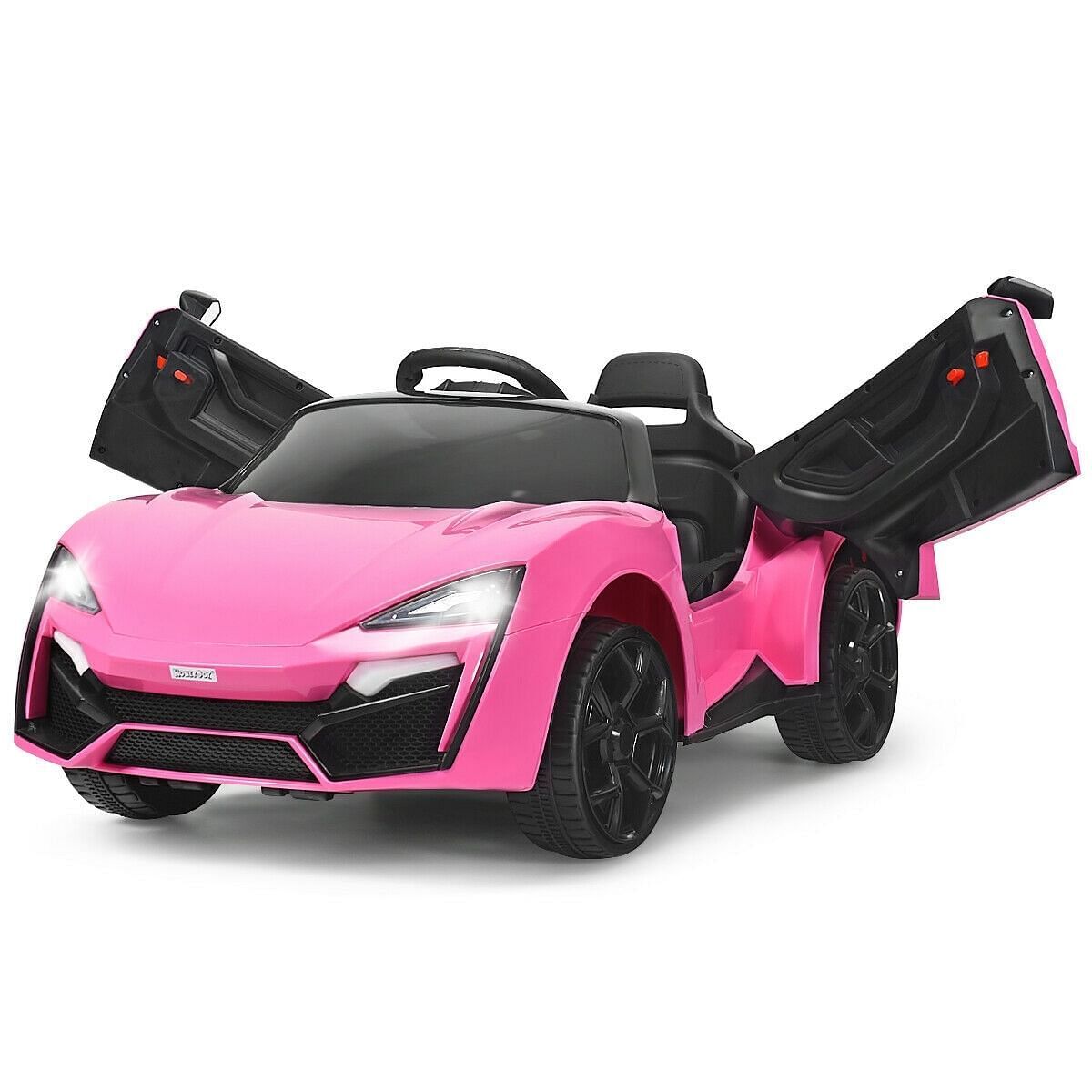 2.4G RC Electric Vehicle with Lights in Pink Color - 12V