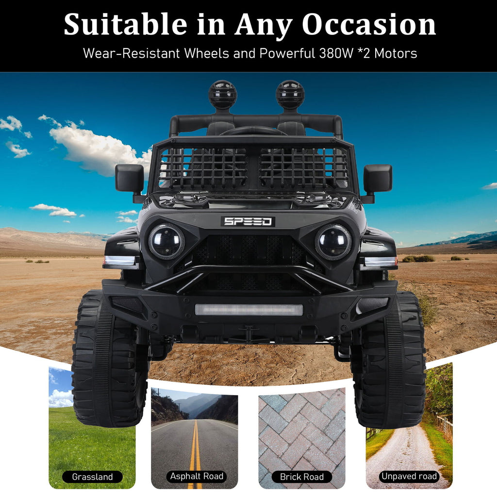 2.4G Remote Control Electric Ride-On Truck for Kids with Parental Control - 12V7A