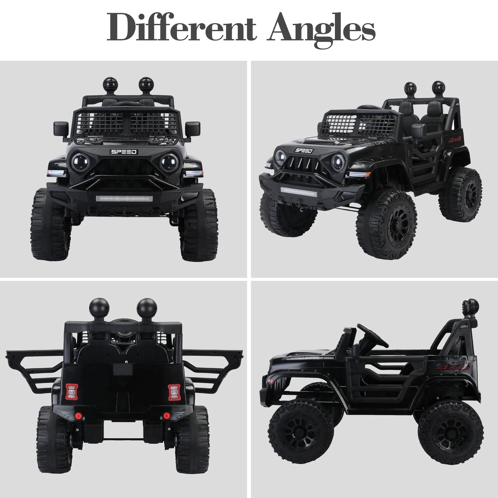 2.4G Remote Control Electric Ride-On Truck for Kids with Parental Control - 12V7A