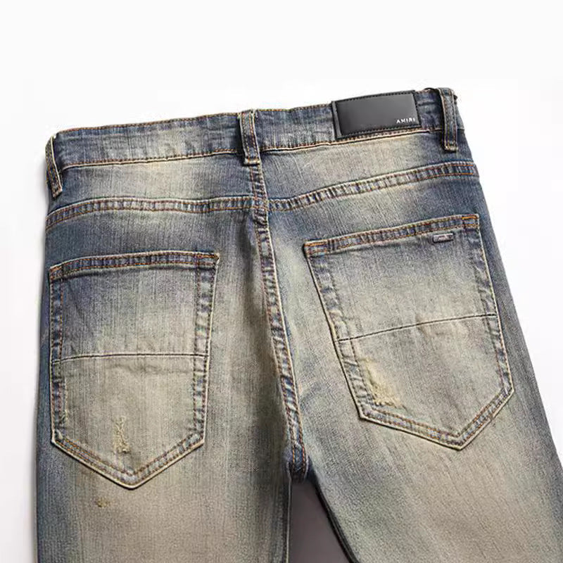Men's Designer Fashion Elastic Slim Fit Skinny Pants