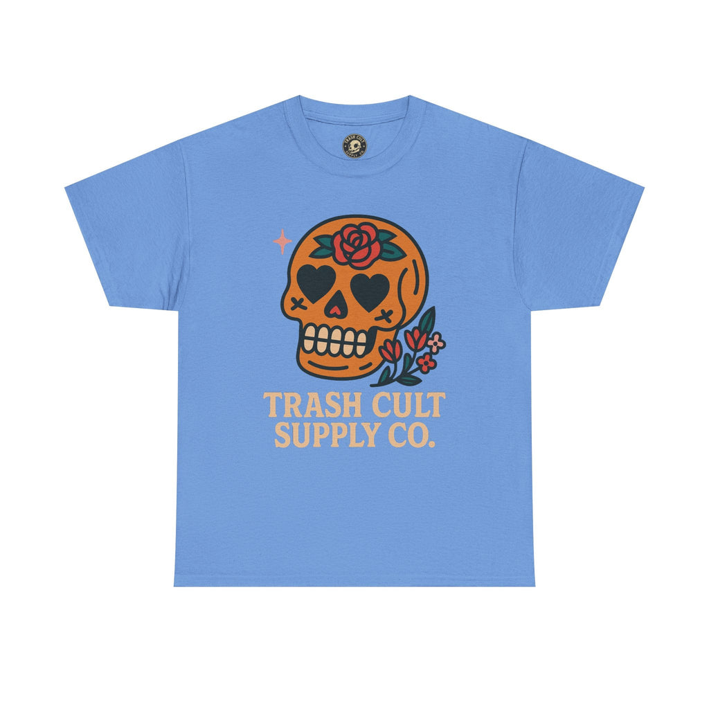 Sugar Skull T-Shirt – Trash Cult Supply Co. – Gildan 5000 Heavy Cotton Tee