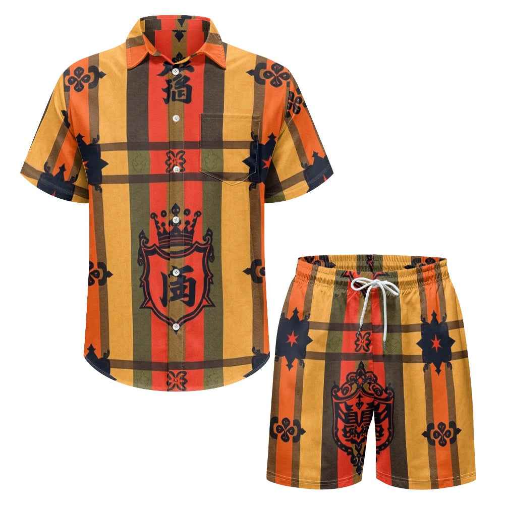 Men's Two Piece Set - Casual Shorts Outfit for Beach & Summer