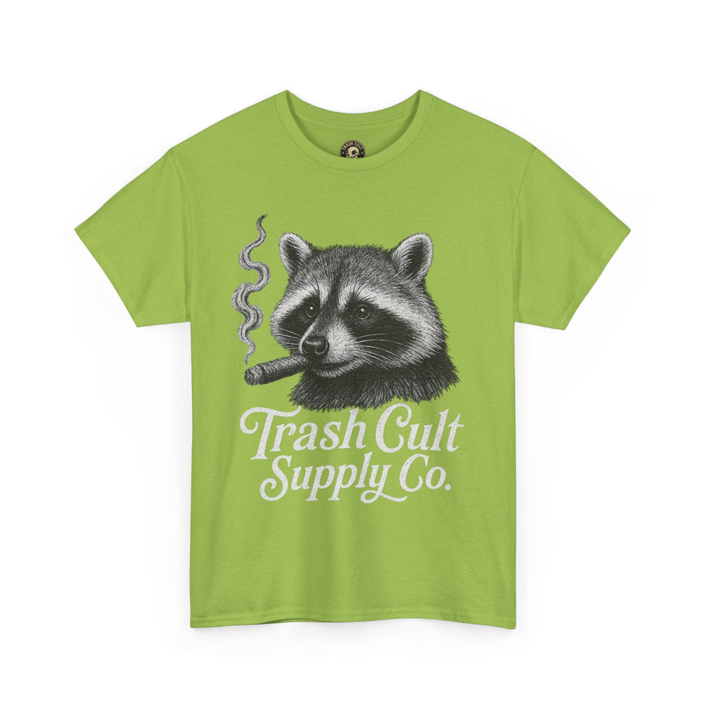 Monochrome Raccoon Cigar Shirt – Trash Cult Supply Co. | Gildan 5000 Tee