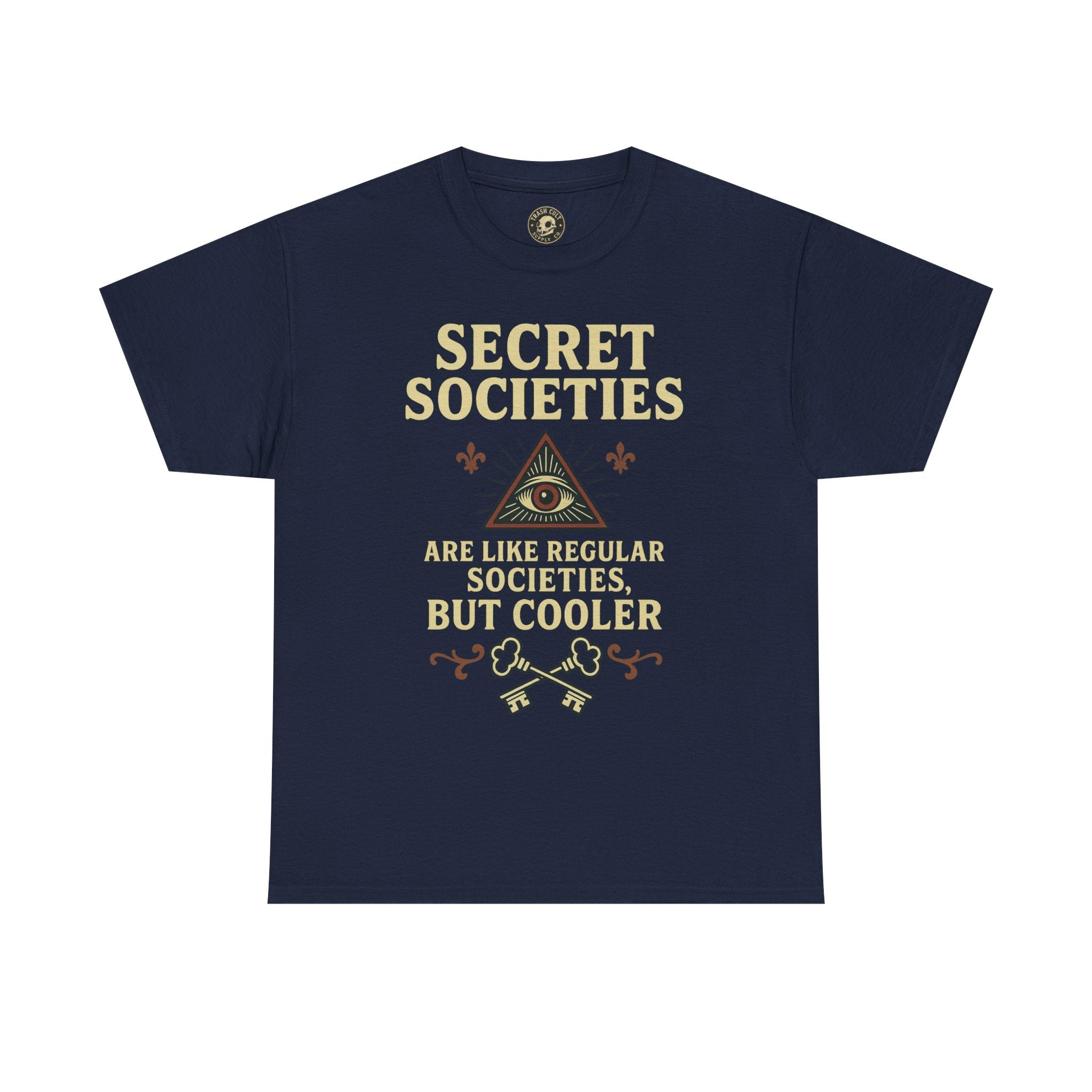 Secret Societies Shirt – Illuminati Eye Graphic Tee – Gildan 5000 Soft Cotton – Trash Cult Vintage Design