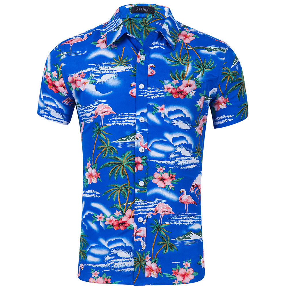 Casual floral beach short sleeve