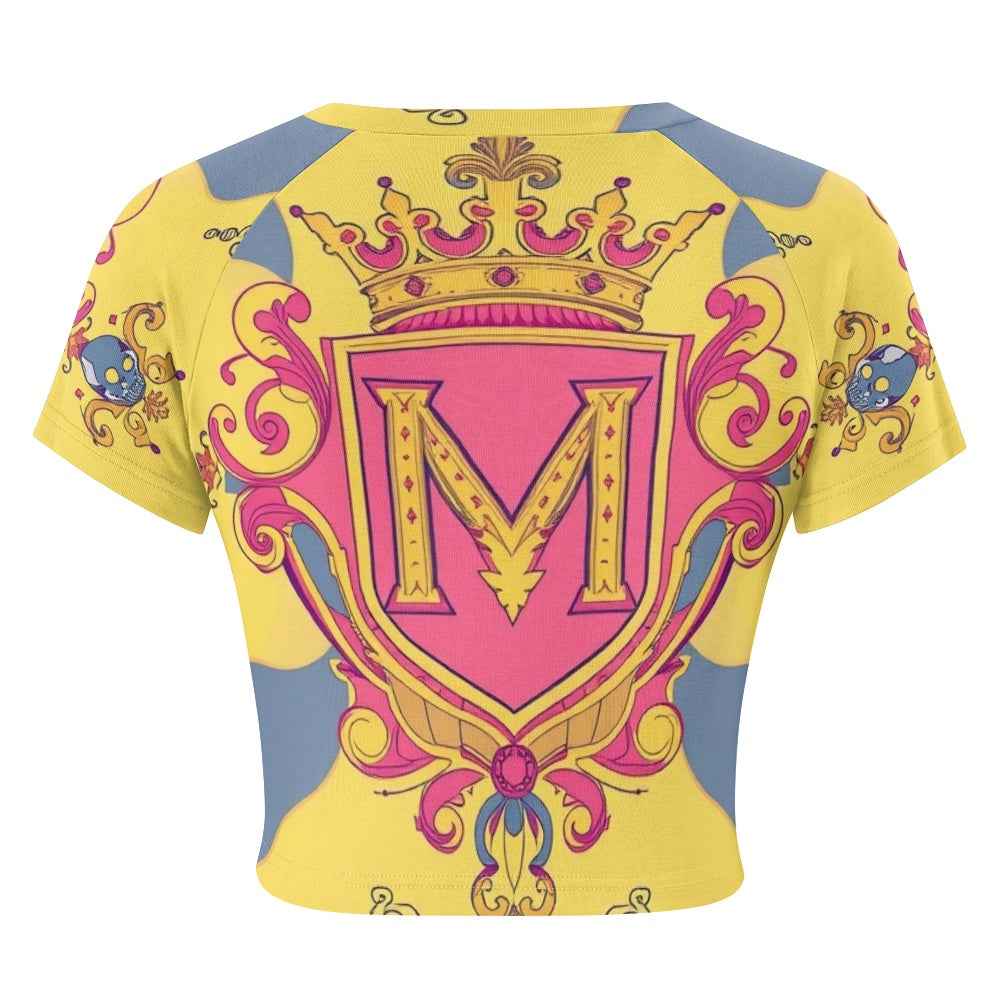 MUNSIEUR Tight cropped navel-baring T-shirt