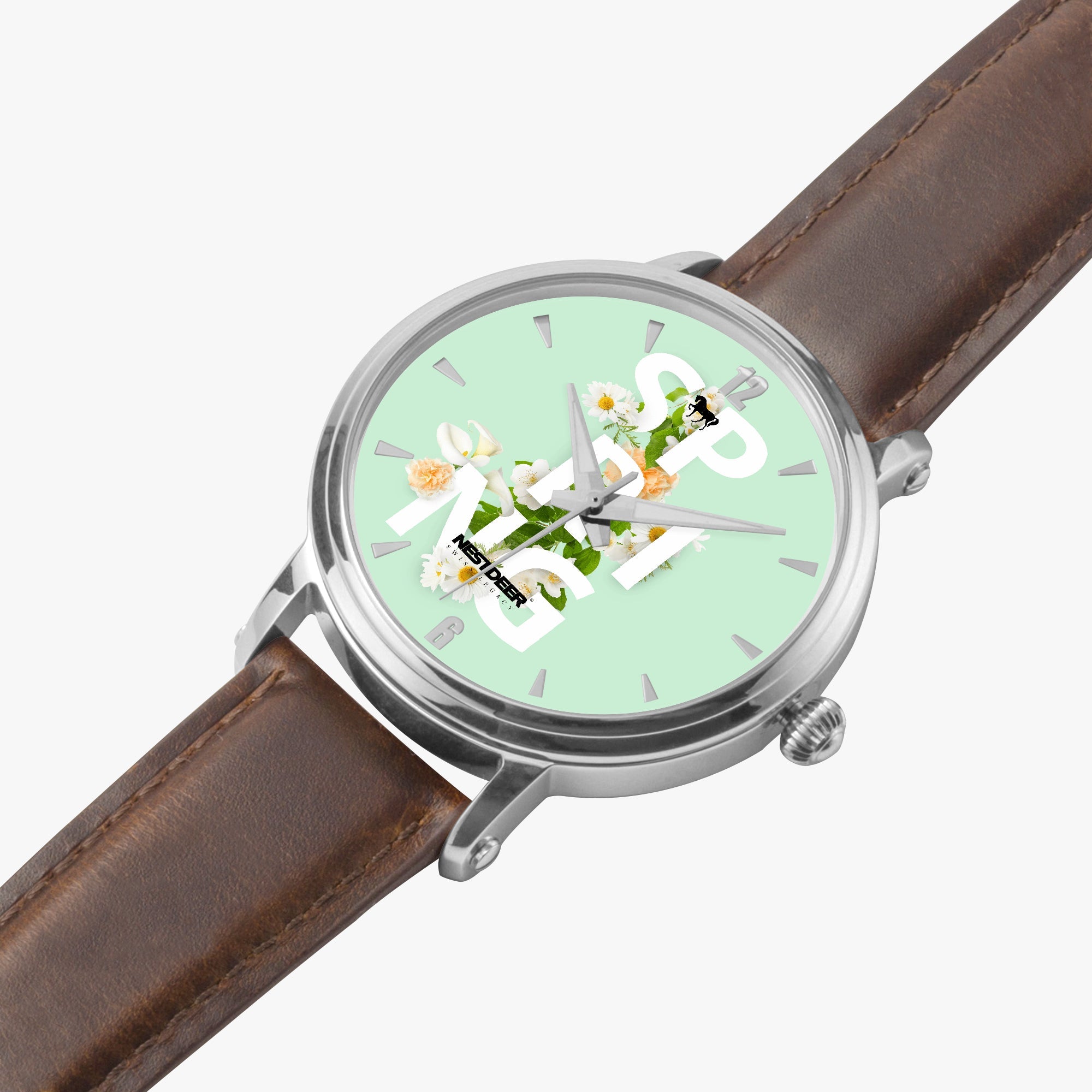 159. 46mm NESTDEER SPRING Unisex Automatic Watch (Silver)