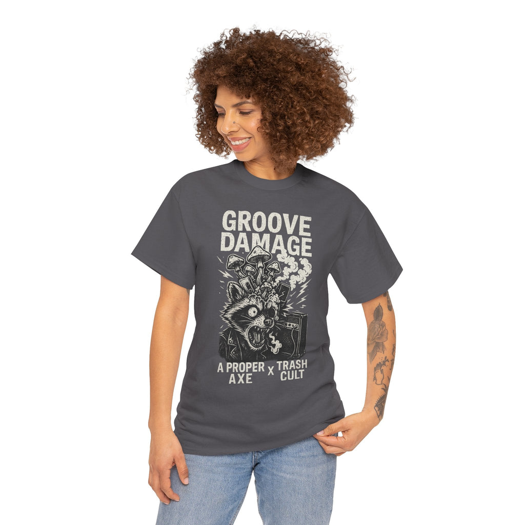 Groove Damage T-Shirt – A Proper Axe x Trash Cult Collab – Stoner Groove Punk Shirt