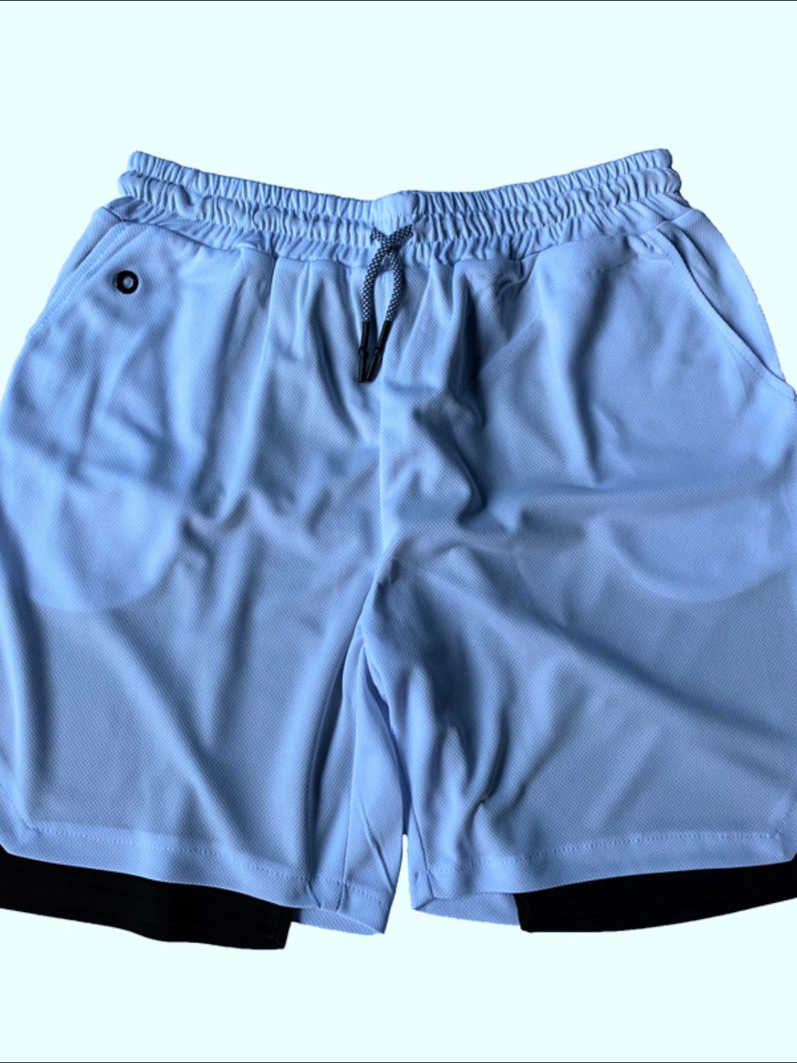 Men's Plus Size Drawstring Active Shorts with Pockets