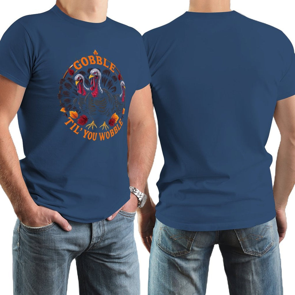 Munsieur Men's Tee Thanksgiving Collection "Gobble Til' You Wobble"
