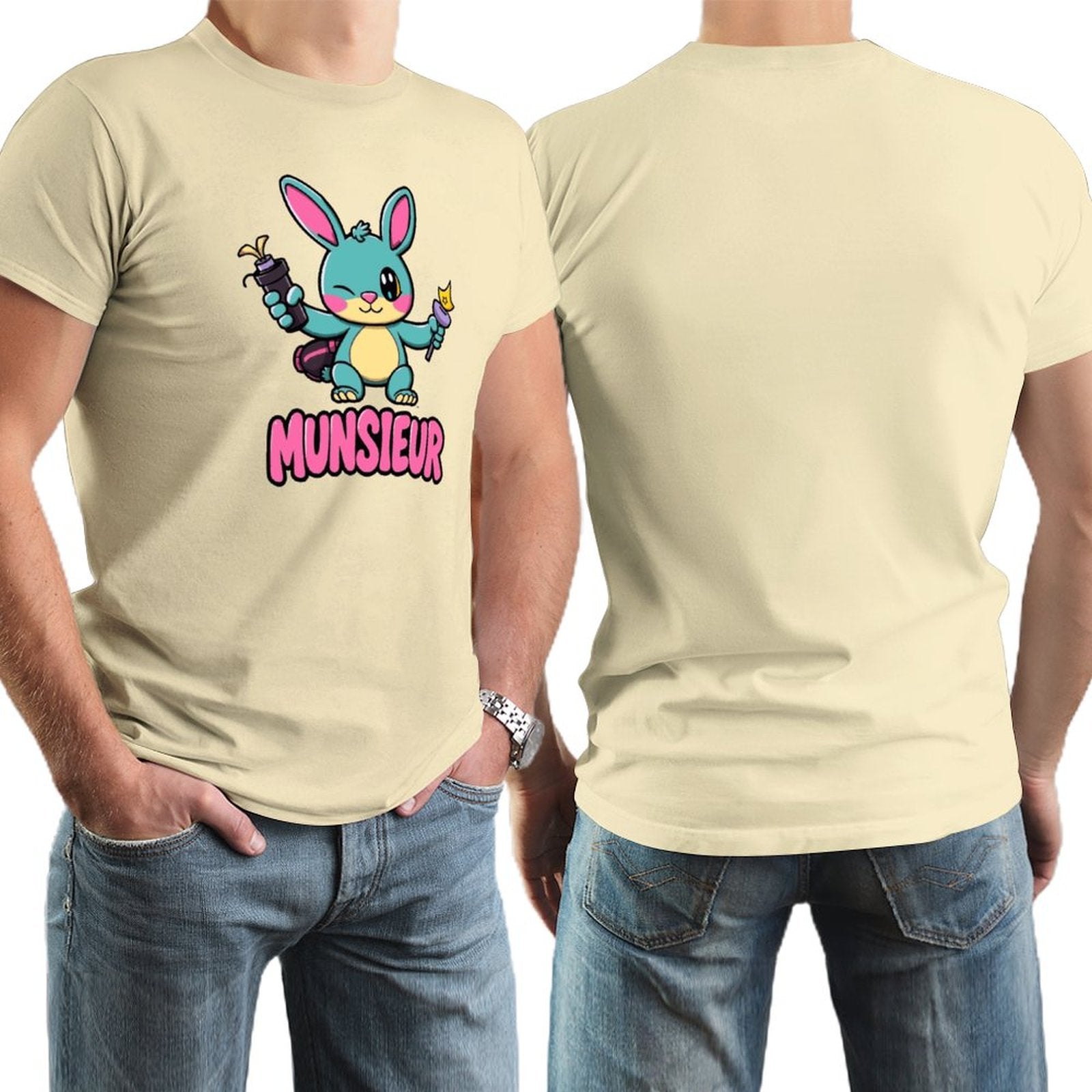 Munsieur Men's Tee Easter Collection "Blaze" Designer Tee for Easter