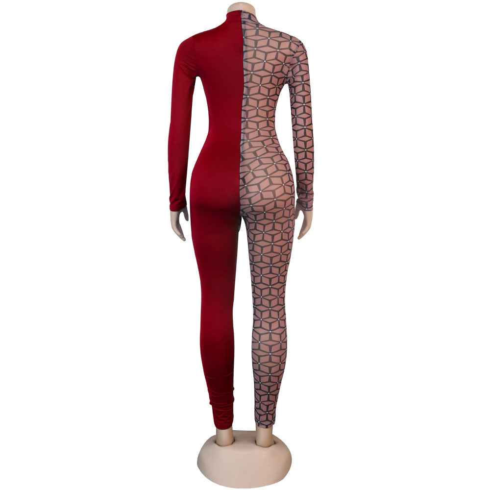 Slim Fit One Piece Nightclub Uniform Jumpsuit