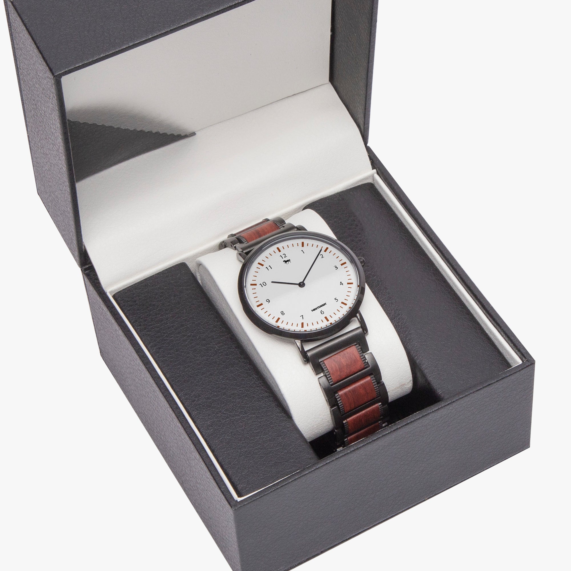 738. New wooden Strap Quartz Watch