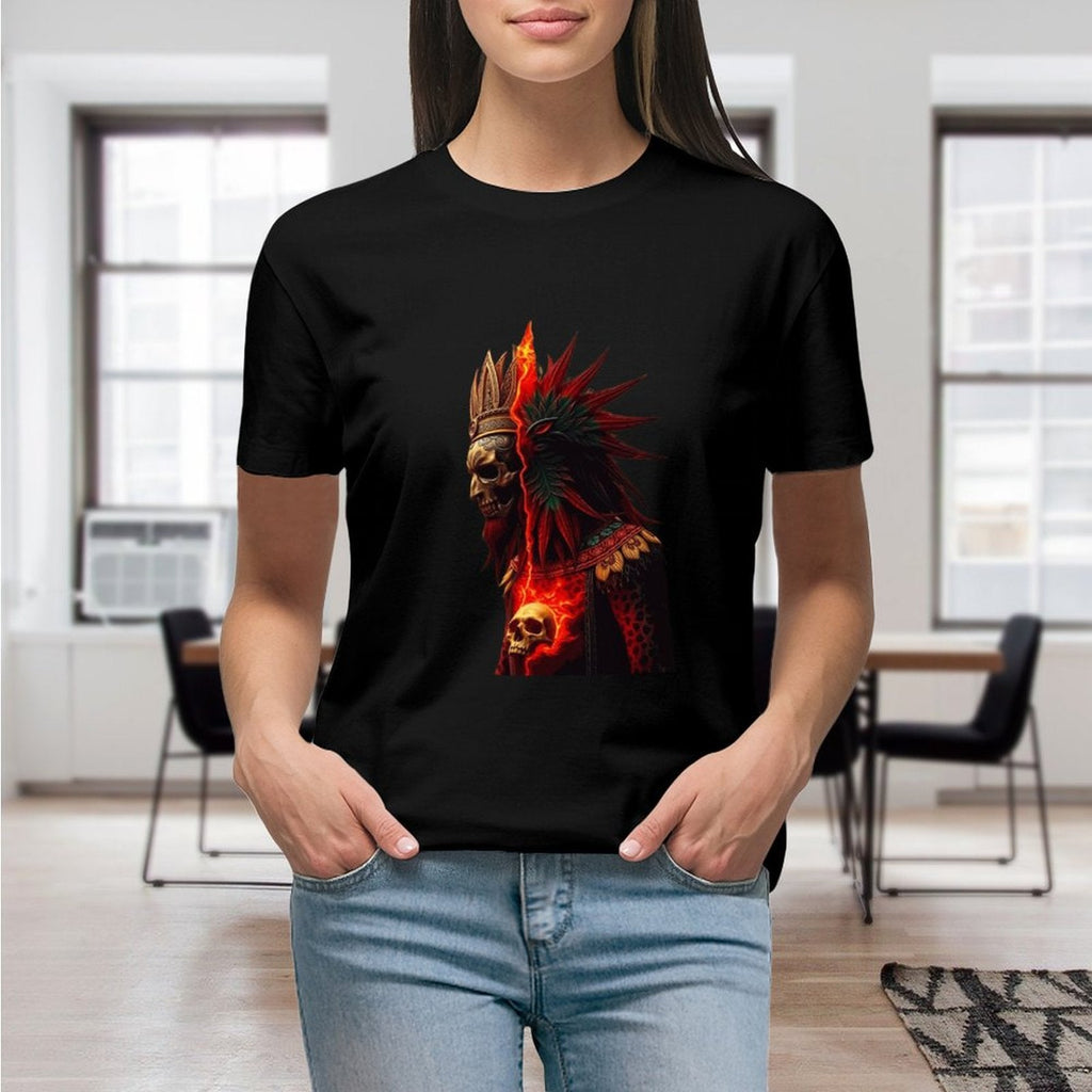 Lost Tribe of Munsieur T-Shirts for Women "Chief Kicka"  (High Definition & Front Printing)
