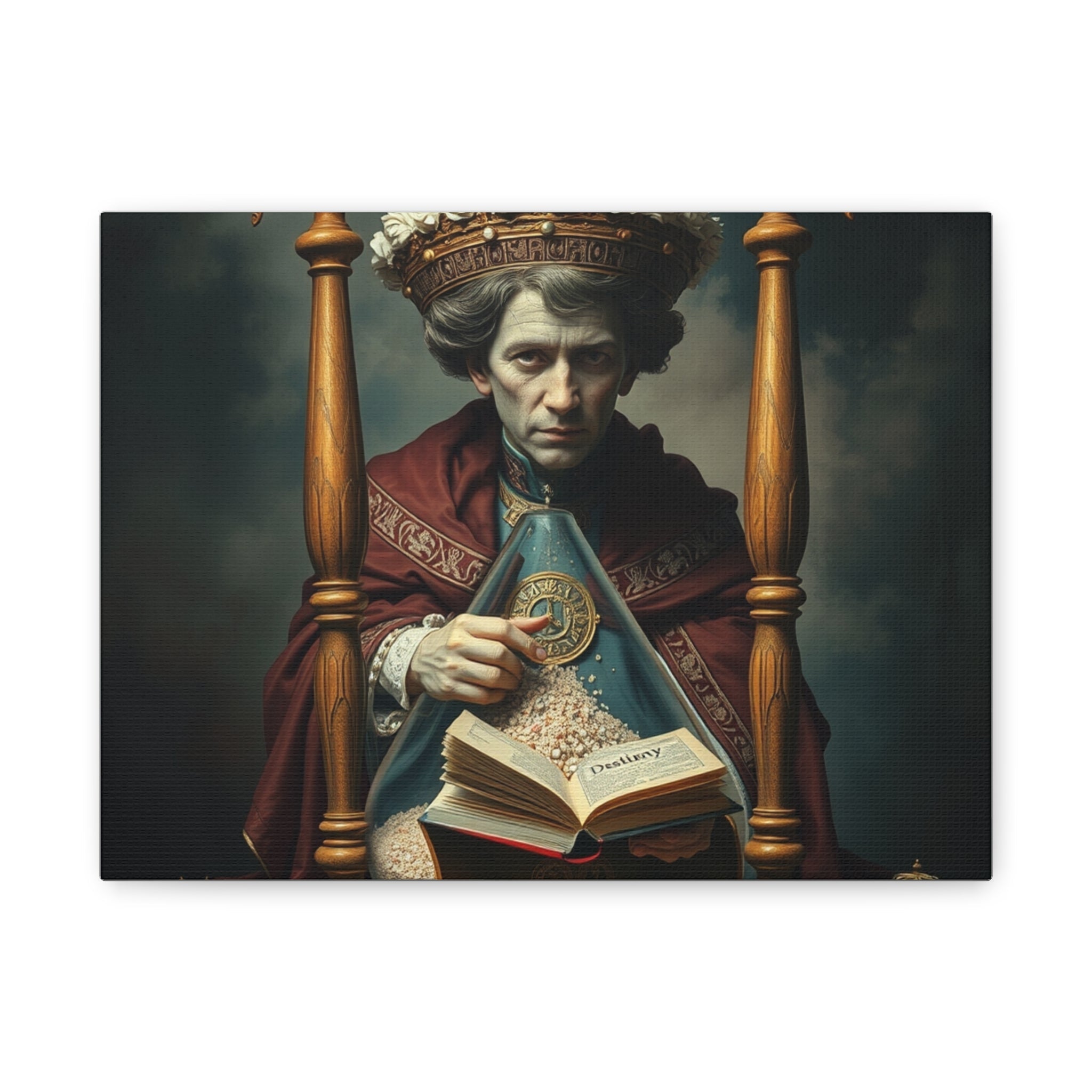 Canvas Wall Art, Royal King Artwork, Vintage Decor, Unique Gift, Home Wall Decoration, Art Lovers Gift