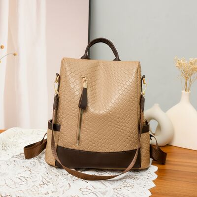 Stylish PU Leather Backpack for Everyday Adventures