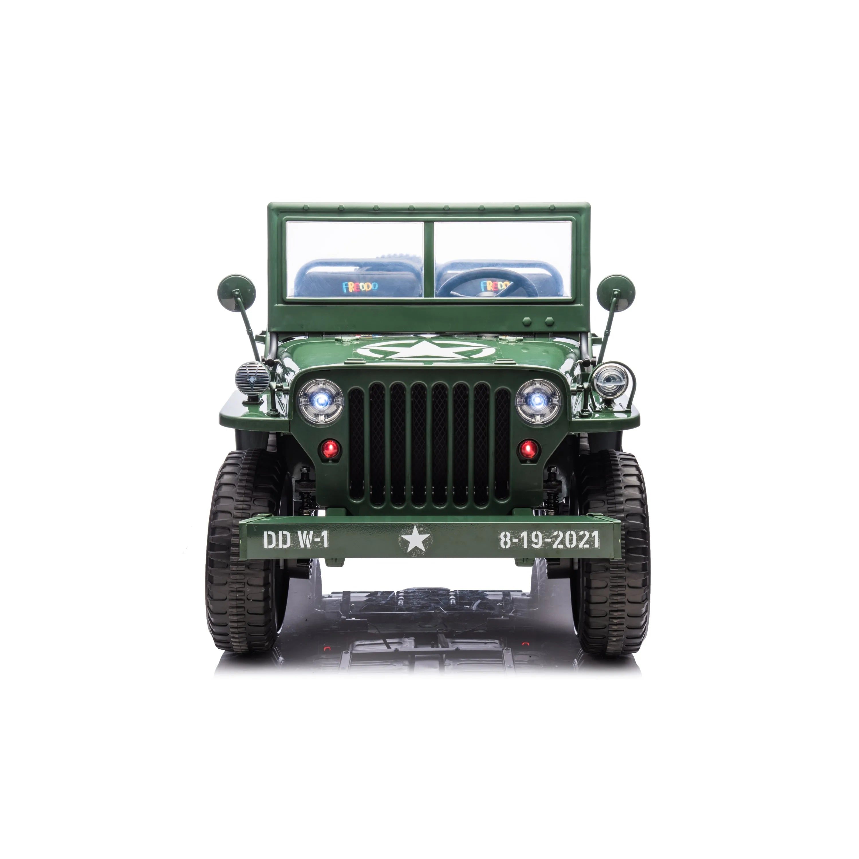 24V Magic Cars Military Willy Jeep 3 Seater Electric Ride on