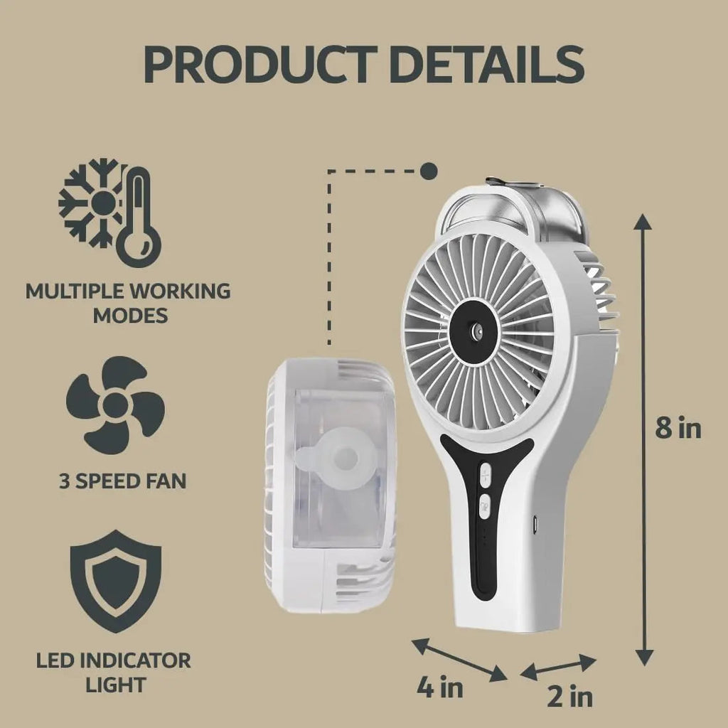 Sunneday Misting Fan, Multiple Colors Available