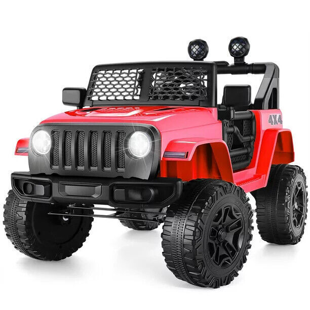 24V/12V Kids Electric Jeep with Remote Control, 3 Speeds, and LED Lights