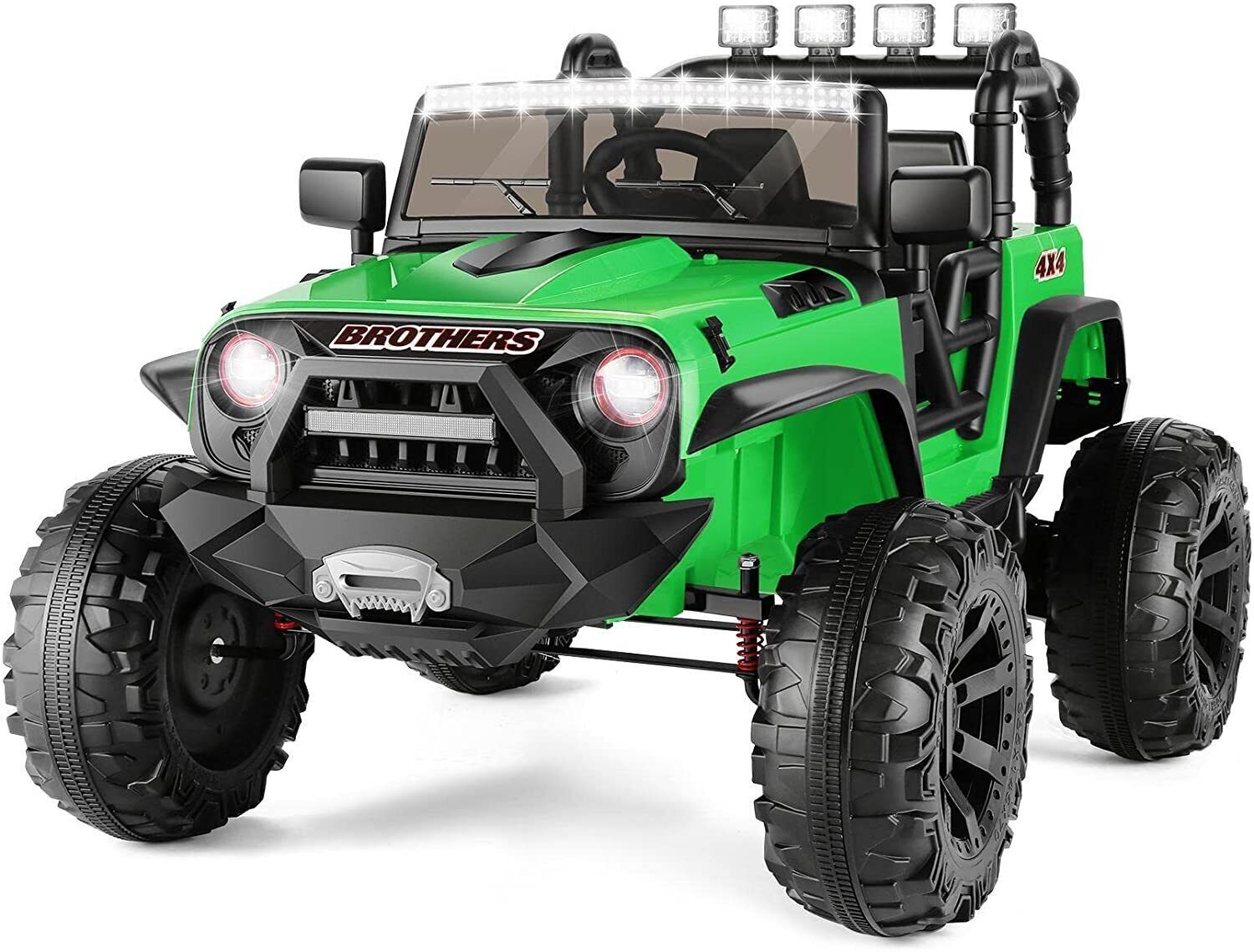 24V/12V Kids Electric Ride On Jeep with Remote Control, 3 Speeds and LED Lights