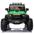 Green 24V Remote Control Ride-On Truck for Kids with Battery Power