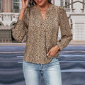 Wild West Leopard Print Top – Trendy Long Sleeved Cowgirl Top for Stylish Women