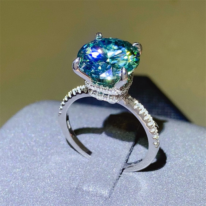5 Carat Lab-grown Diamond Ring Sterling Silver VVS Quality