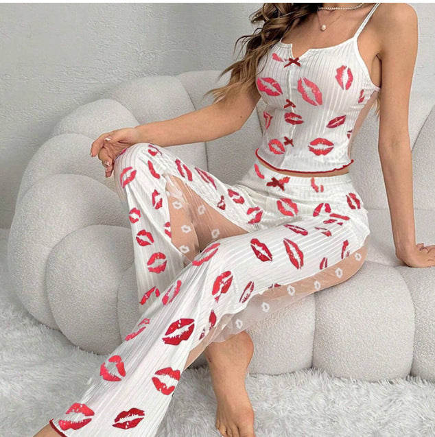Printed Color Contrast Patchwork Women's Jumpsuit