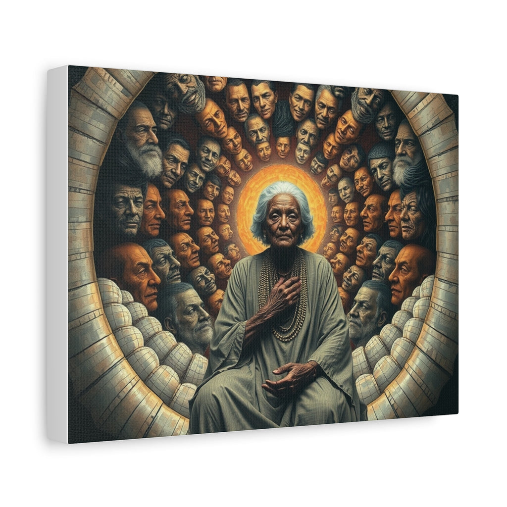 Spiritual Art Canvas Print, Wall Decor, Meditation Artwork, Ethereal Home Decor, Mindfulness Gift